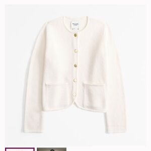 Abercrombie Women's Cream Sweater Jacket